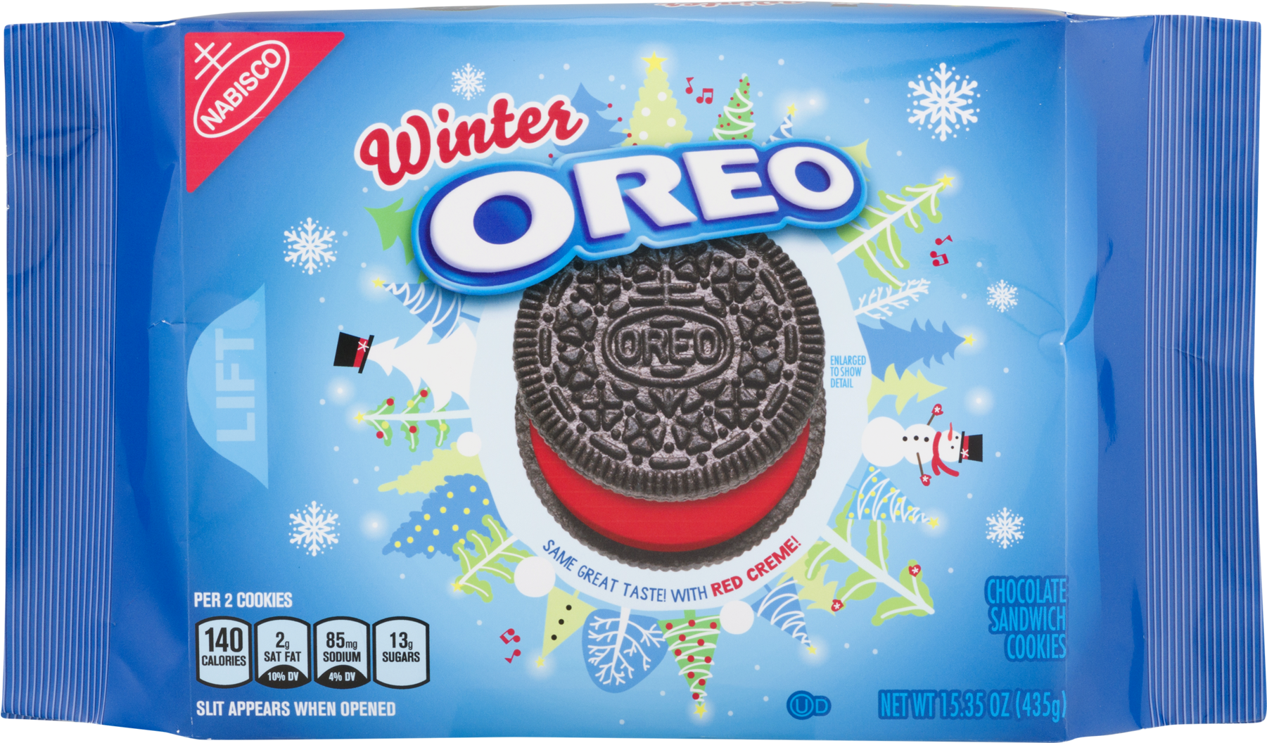 Nabisco Oreo Winter Chocolate Sandwich Cookies - Oreo Winter Cookie, 15.35 Oz (1800x1800), Png Download