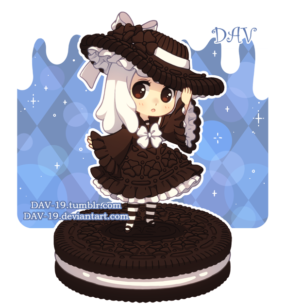 Black Delicious Oreo, Black, Delicious, Oreo Png Image - Аниме Орео (700x703), Png Download