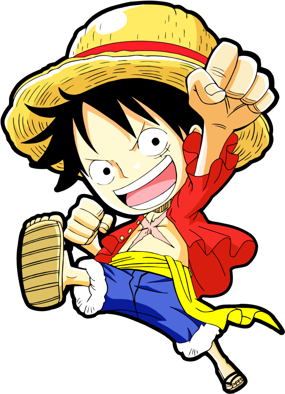 One Piece Render By Bloomsama On Deviantart Svg Transparent - One Piece Luffy Chibi (1024x1386), Png Download