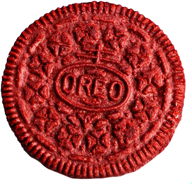 Rumor Has It, The Red Velvet Oreos Have Arrived On - Oreo Sandwich Cookies (401x388), Png Download