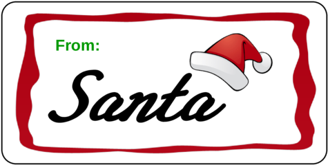 4" X 2" - Christmas Labels (500x265), Png Download