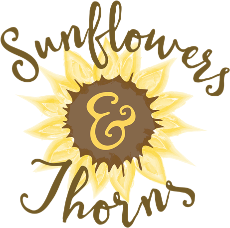 Sunflowers And Thorns - Adult Coloring Book Of Flowers (480x485), Png Download