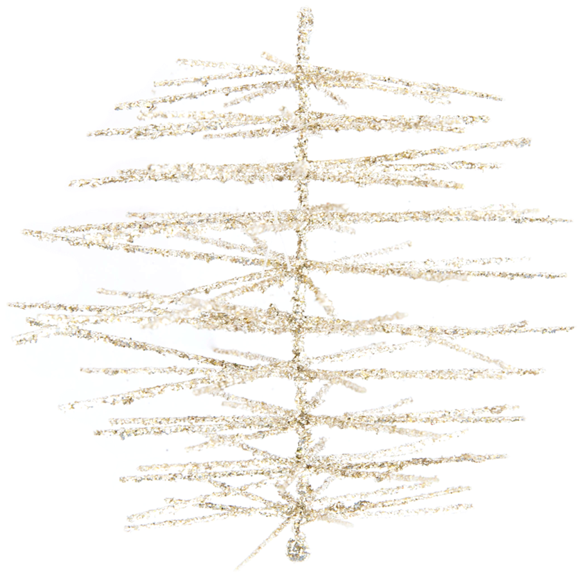 Glittered Pine Needle Ornaments 2 - Christmas Tree (1000x1000), Png Download