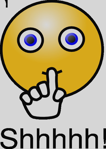 Quiet Sign (420x592), Png Download