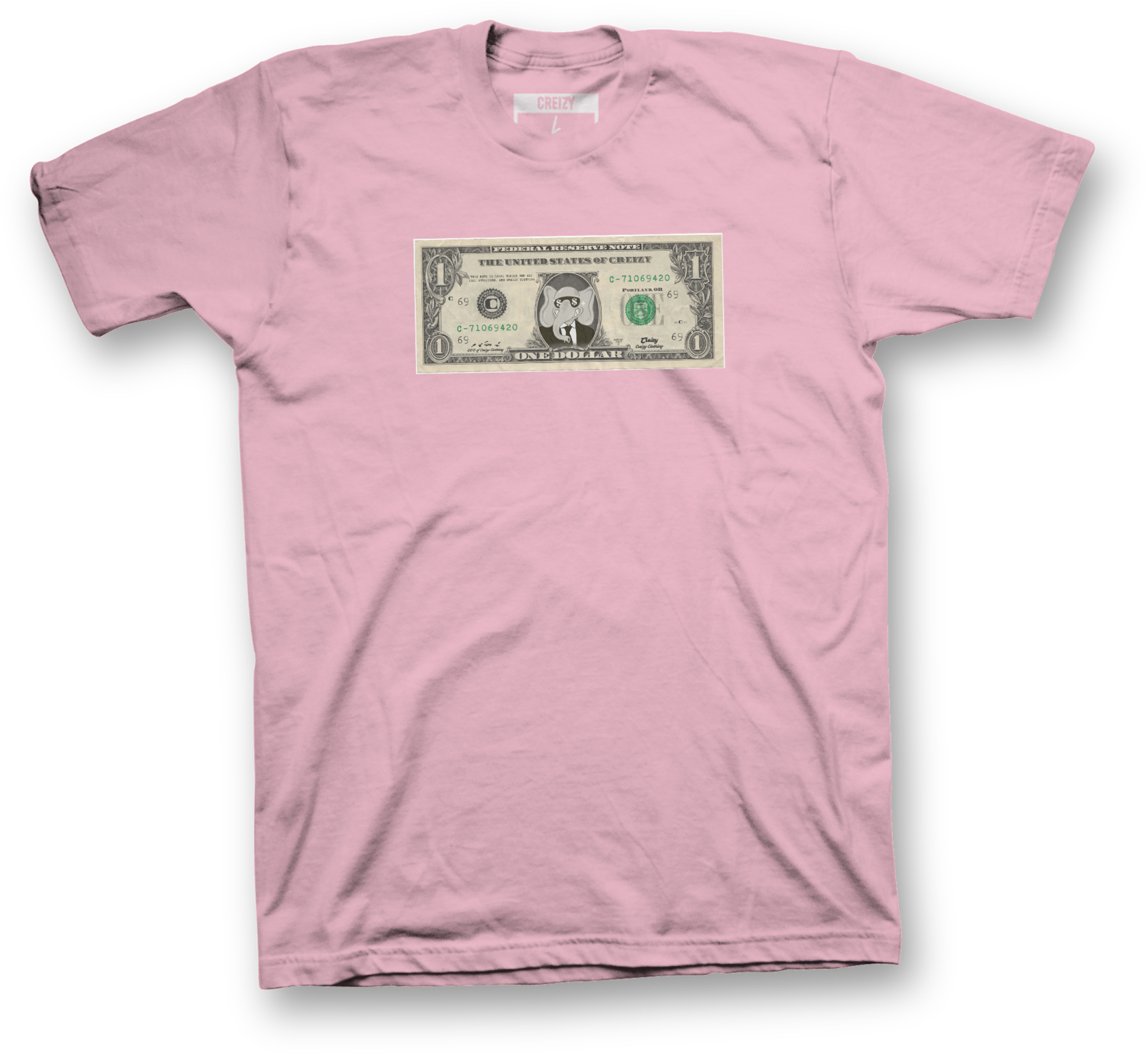 Dollar Bill Short Sleeve - T Shirt (2047x1638), Png Download