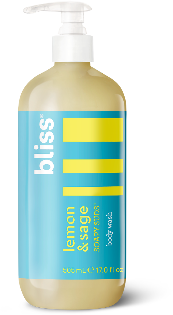 Bliss Lemon & Sage Soapy Suds - Bliss Body Wash (1140x1140), Png Download