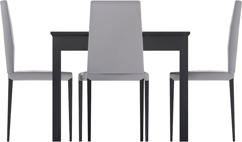 Markor Table And Chairsright - Dining Table Section Png (781x459), Png Download