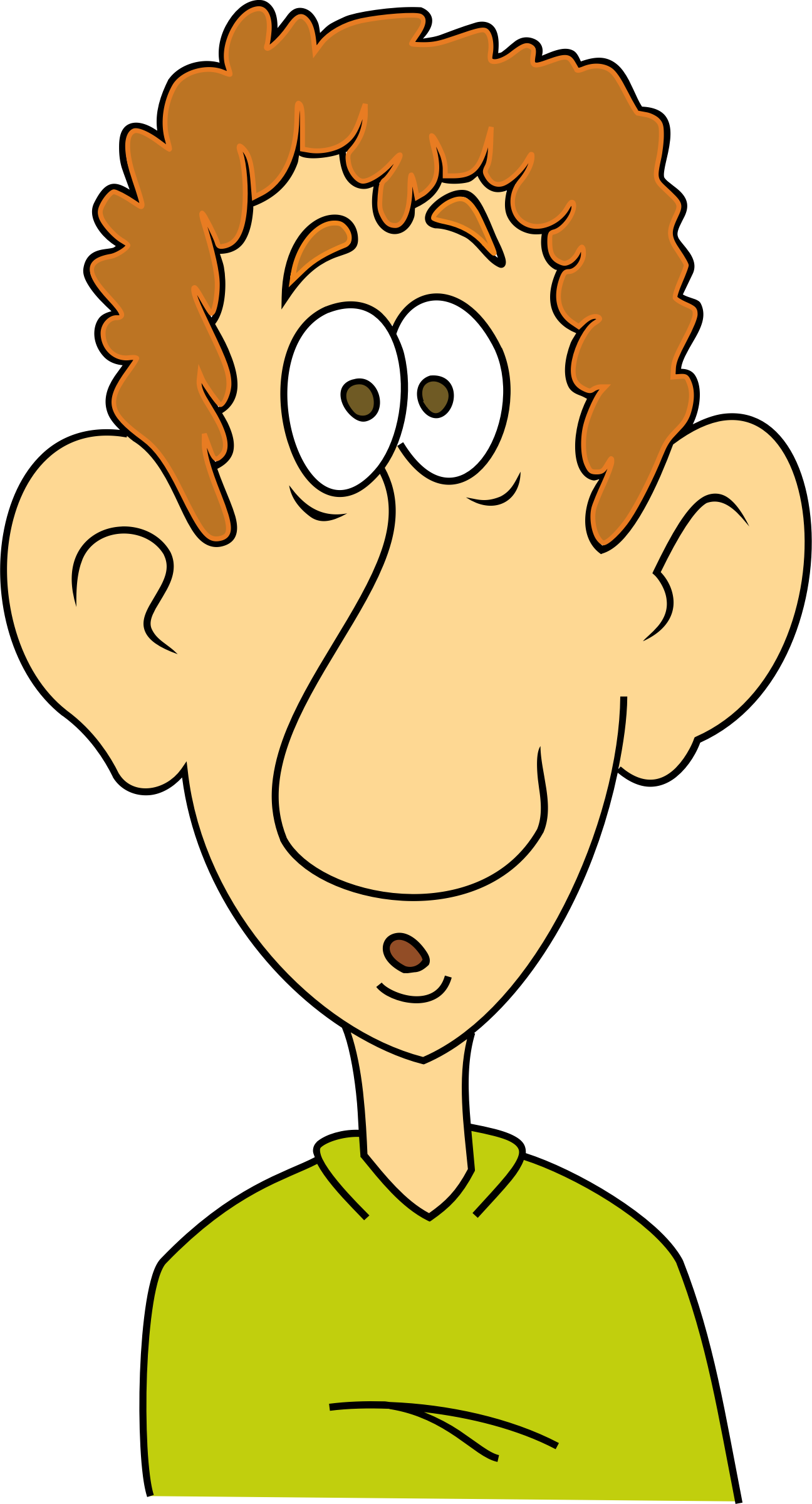 Surprised Male Clip Art At Clker - Clipart Surprised (318x589), Png Download