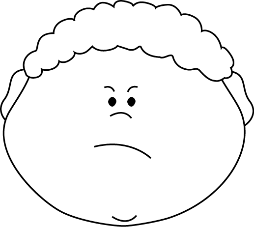 Emotions Clip Art - Sad Emotions Clipart Black And White (517x462), Png Download