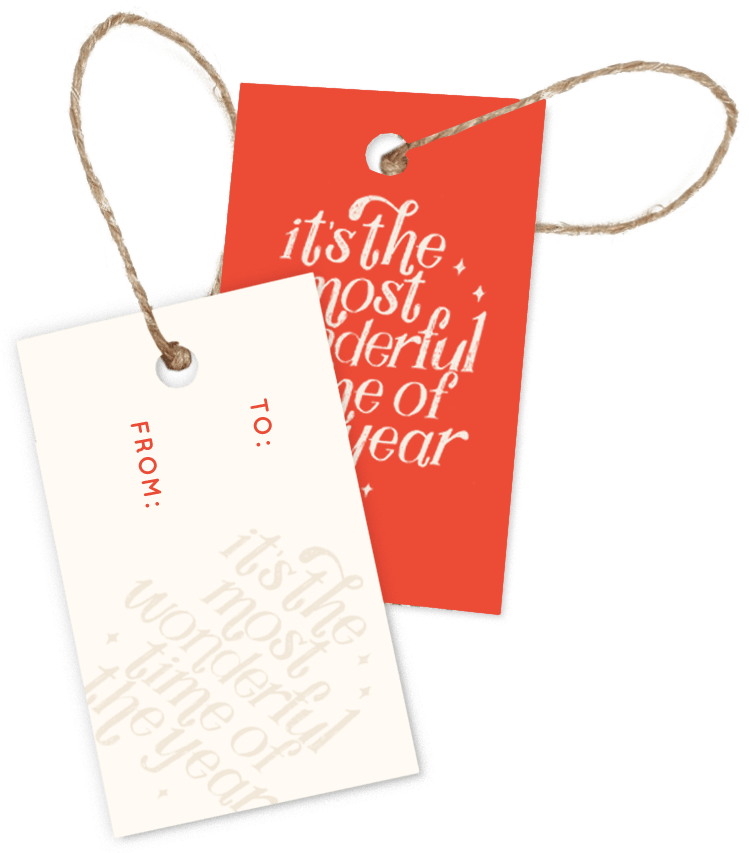 Most Wonderful Time Gift Tags Pack Of - Construction Paper (912x942), Png Download