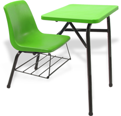 Single Chair-table Set - Single Table & Chair (390x376), Png Download