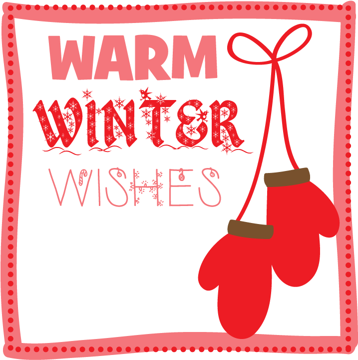 Mittens Gift Tag (800x800), Png Download