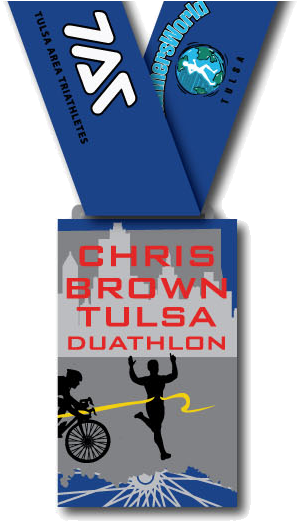 Finisher's Medal For The 2018 Chris Brown Duathlon - Triathlon (331x553), Png Download