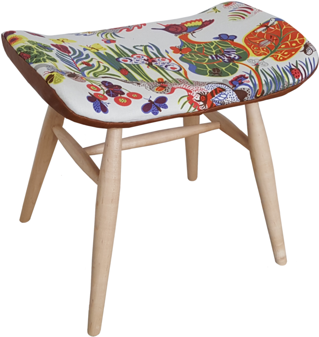 Butterfly Chair Foot Stool (1000x1017), Png Download