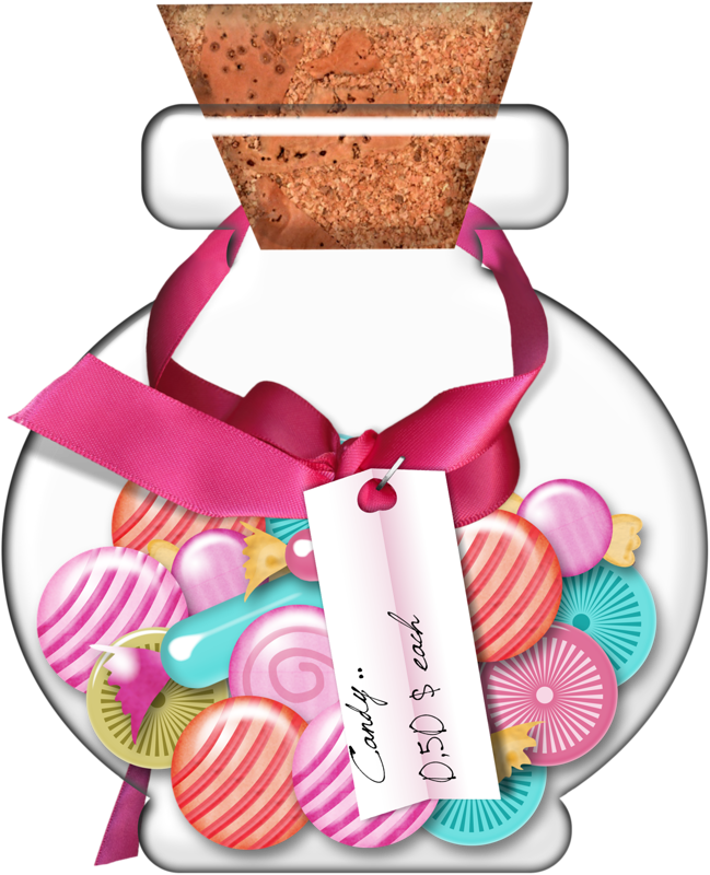 Jar Clipart Pink Jar - Candy Jar Clipart (649x800), Png Download