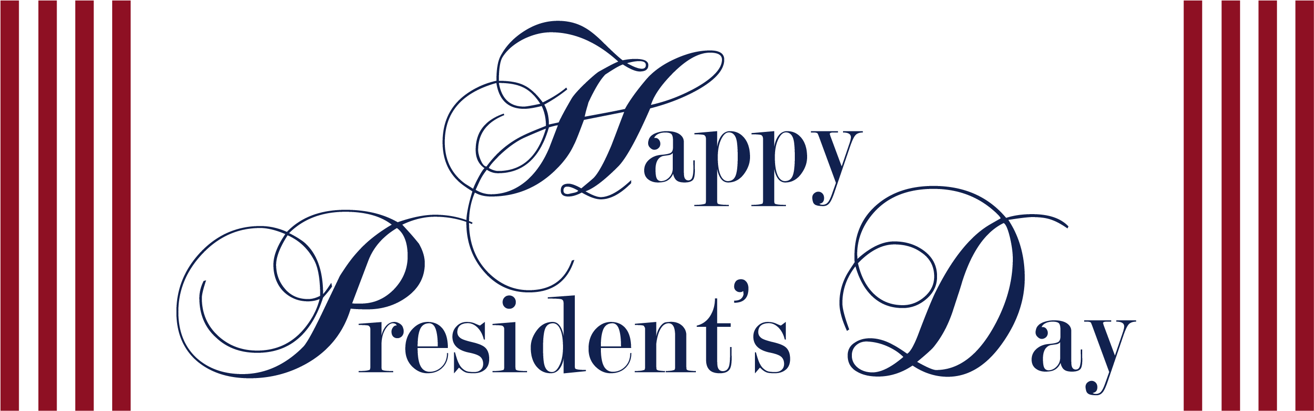Image Black And White Stock At Getdrawings Com For - Happy Presidents Day Banner (2669x956), Png Download