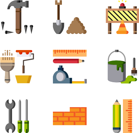 Construction Tools (600x564), Png Download
