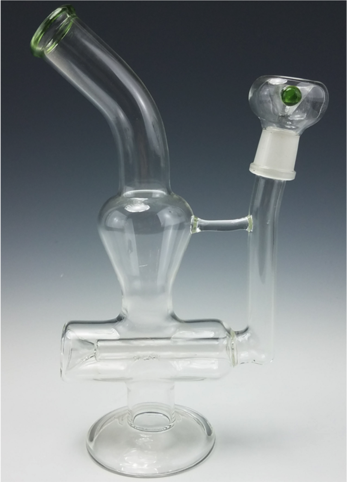 9" Green Glass Inline Percolator Water Pipe By Mile - Trophy (1600x1600), Png Download