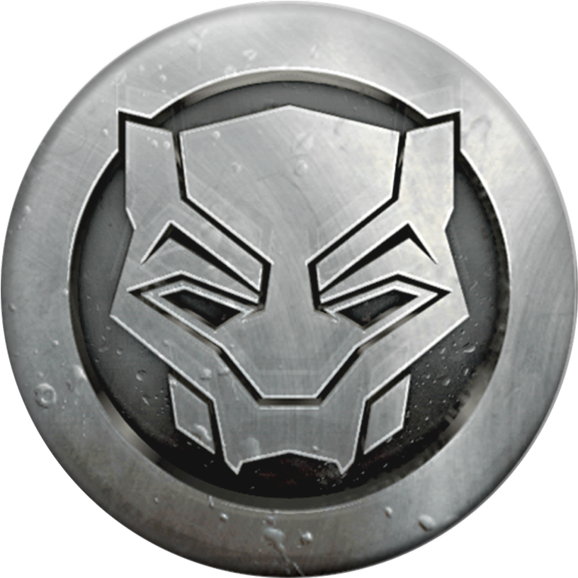 Black Panther Monochrome - Black Panther Logo Png (1000x1000), Png Download