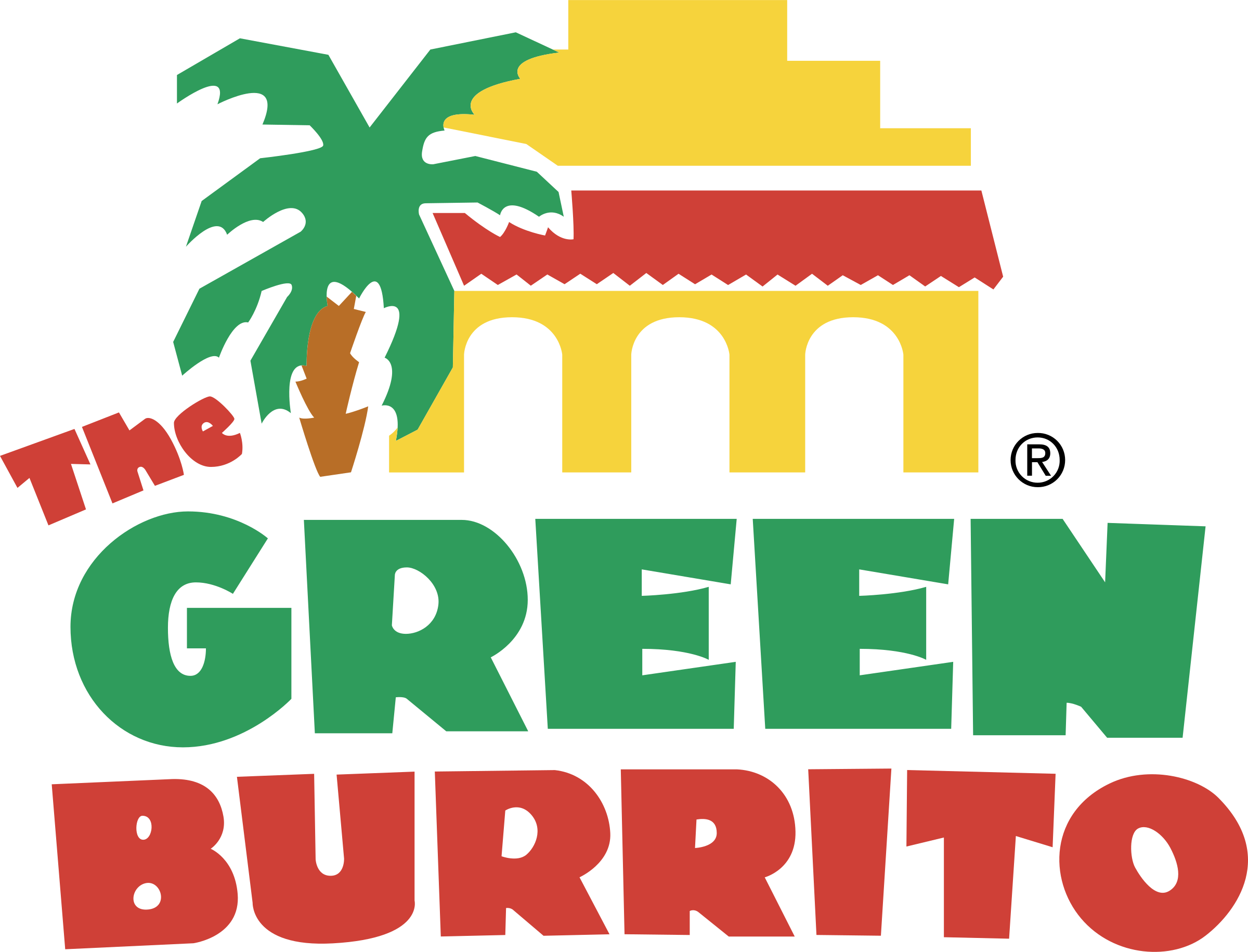 Green Burrito 2 Logo Png Transparent - Green Burrito (2400x1831), Png Download
