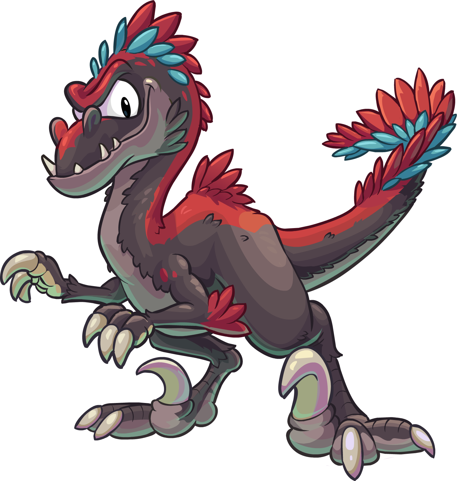 Velociraptor Clipart Dinosuar - Club Penguin T Rex (1530x1609), Png Download