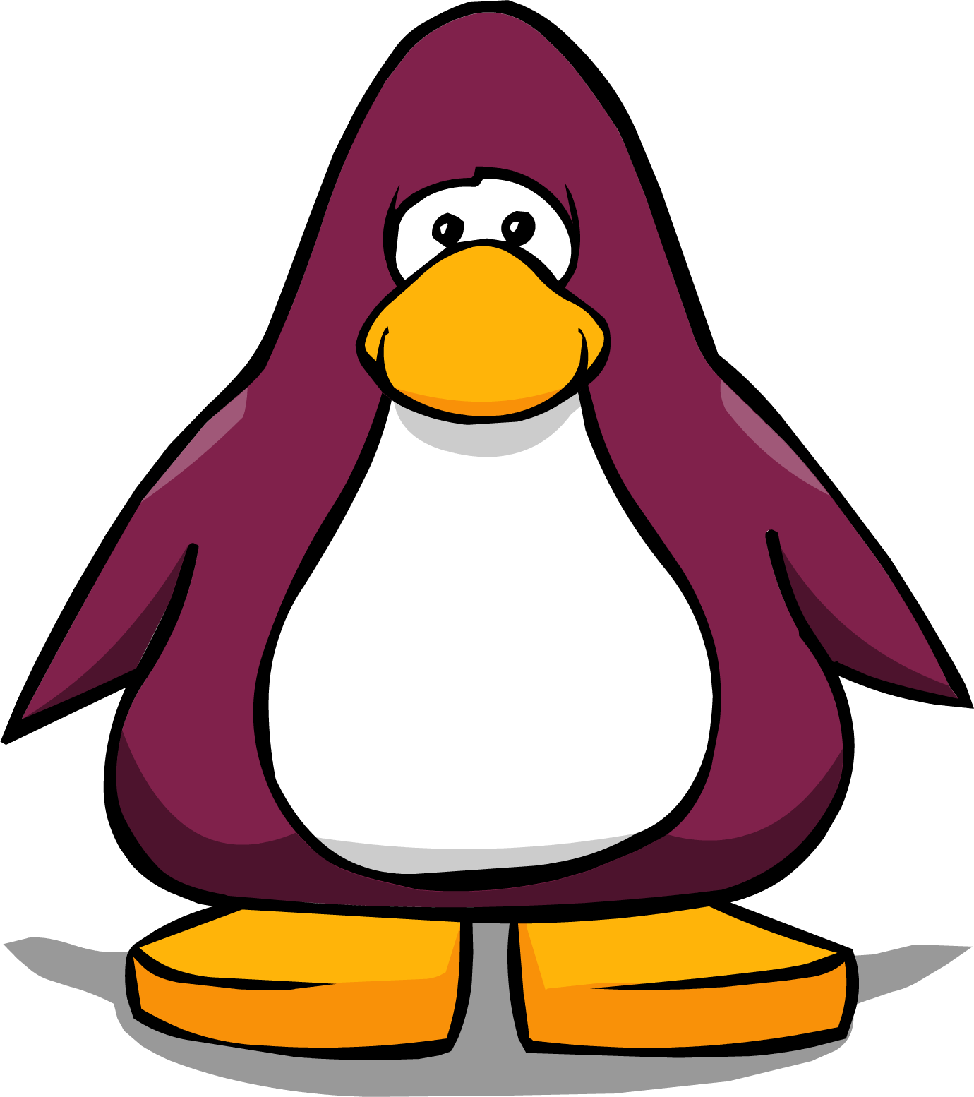 Maroon Penguin - Penguin From Club Penguin (1380x1554), Png Download