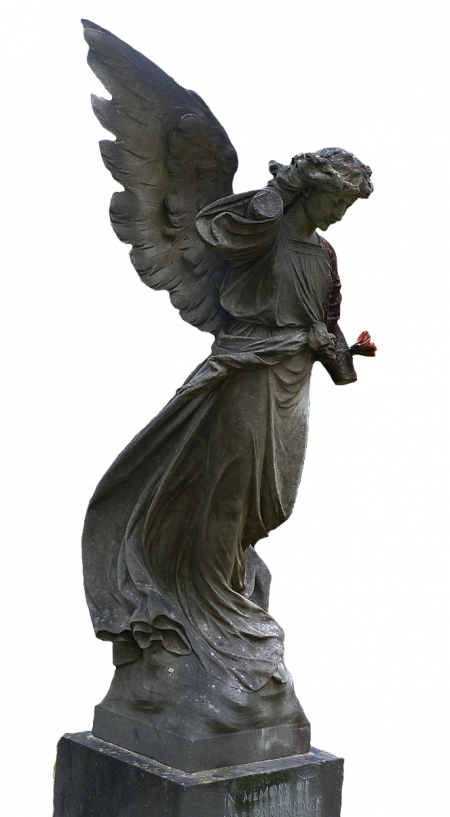 Crystal Png - Angel Statue Png (450x817), Png Download