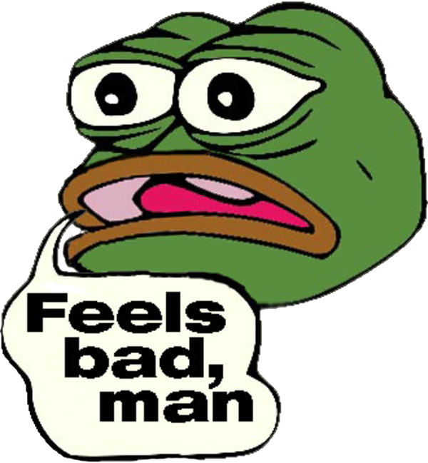 5801526 Sec - Sad Pepe Feels Bad Man (600x649), Png Download
