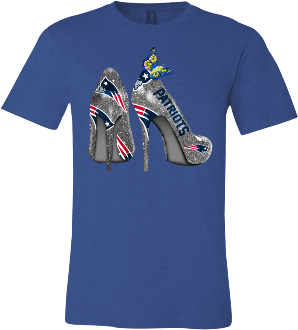 New England Patriots Rhinestone High Heels Unisex Shirt - Shirt (1155x1155), Png Download