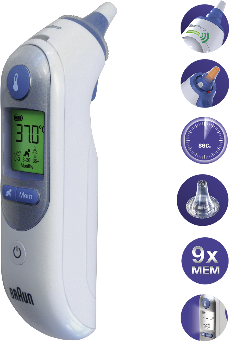 Download Braun Ear Thermometer Thermoscan 7 With Age Precision PNG