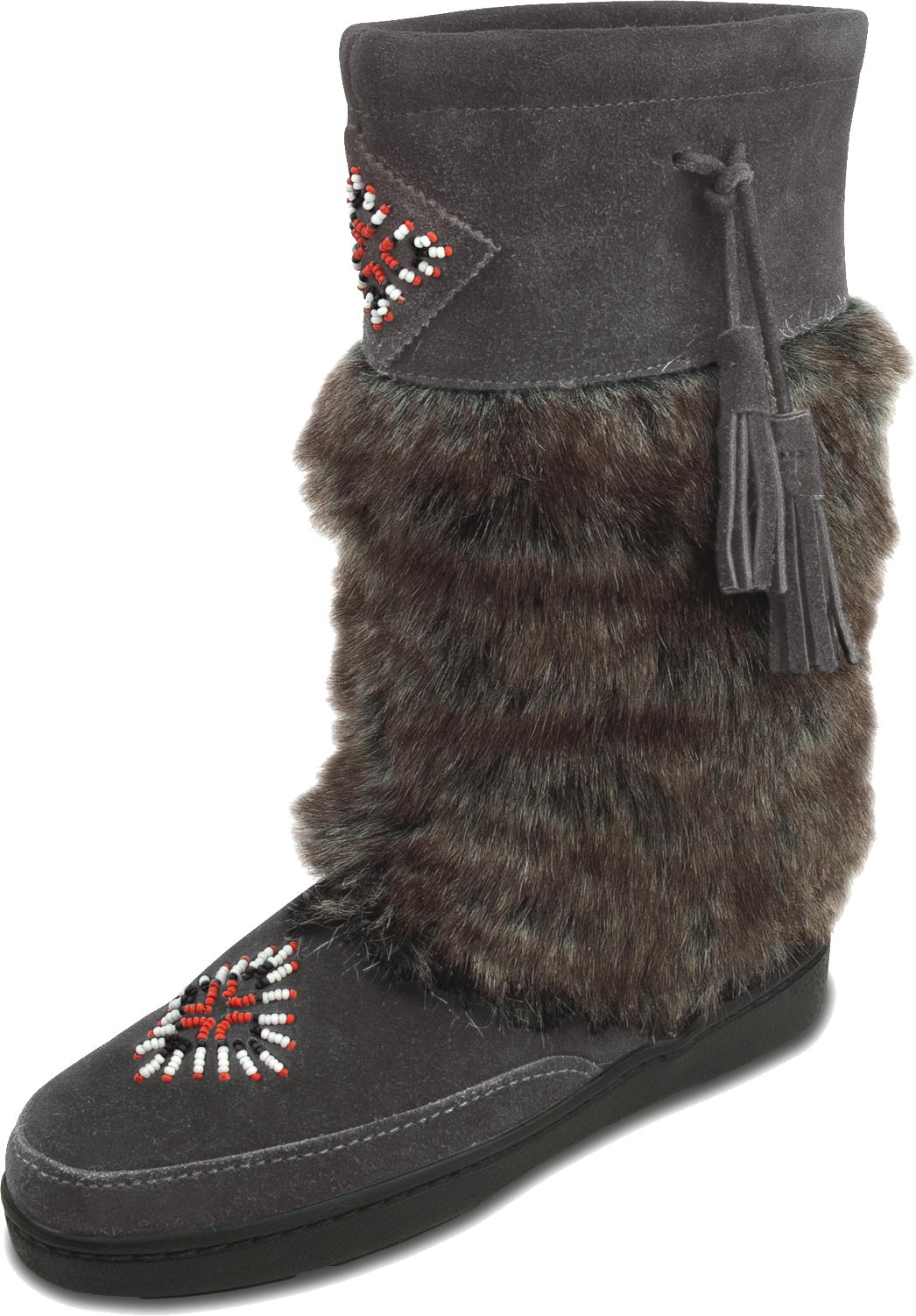 Pile Lined With Faux Fur Shaft - Shoe (1046x1502), Png Download