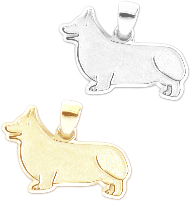 Pembroke Welsh Corgi Charm Or Pendant In Sterling Silver - Pembroke Welsh Corgi (900x900), Png Download