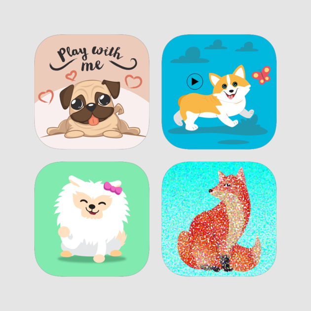 Adorable Puppies With Animated Animal On The App Store (630x630), Png Download