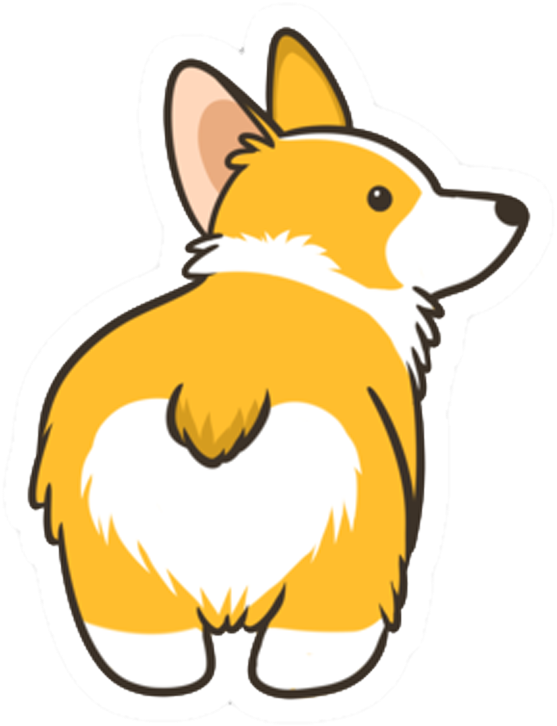Corgi-png - Corgi Butt Throw Blanket (780x749), Png Download