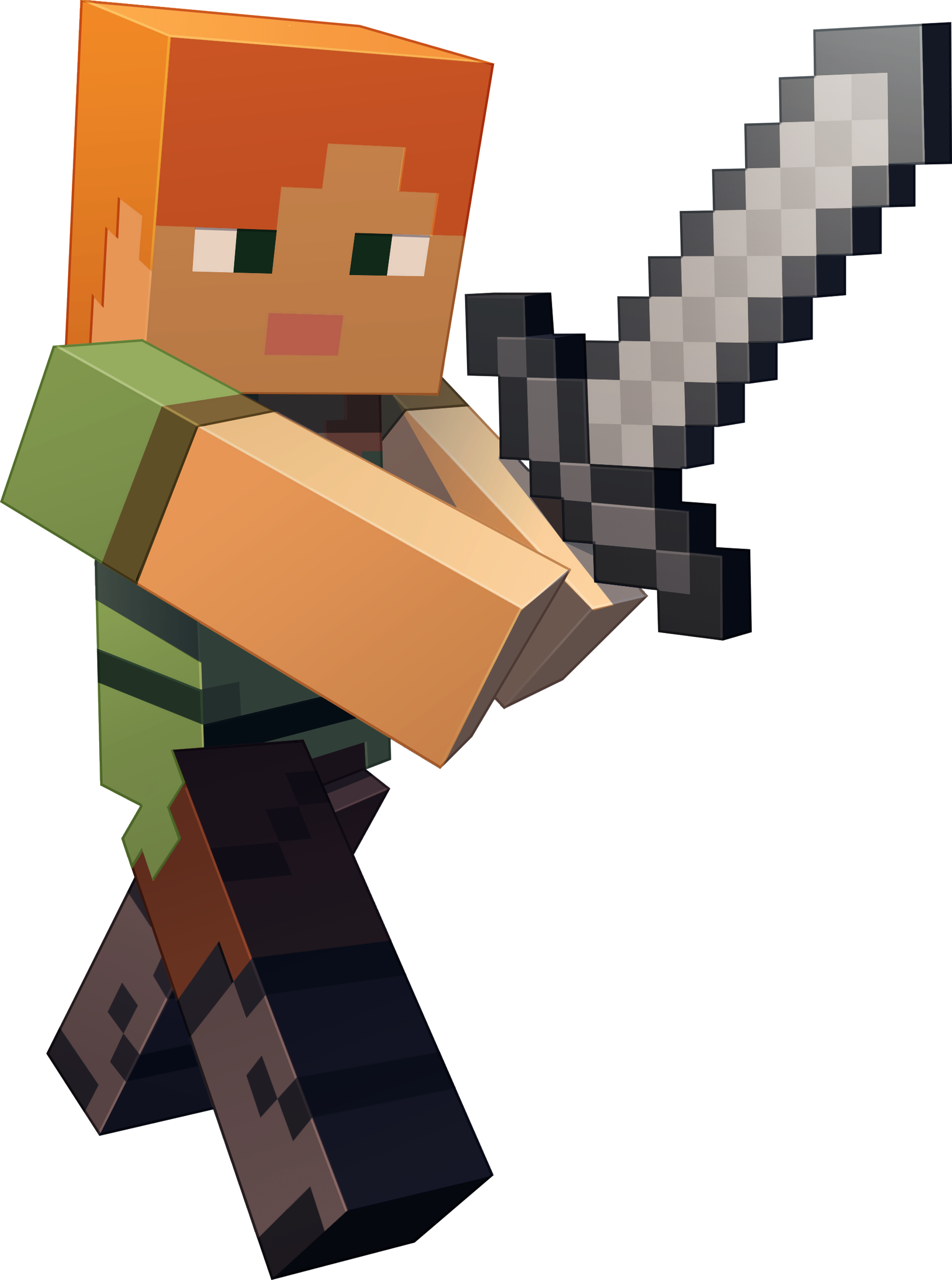 Download Minecraft Character Art - Minecraft Alex And Steve PNG Image ...