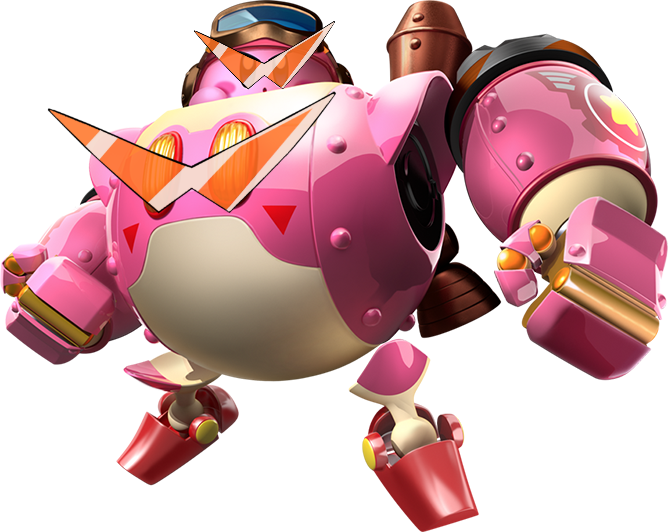 Planet Robobot Kirby's Dream Collection Kirby's Adventure - Kirby Robobot (668x532), Png Download