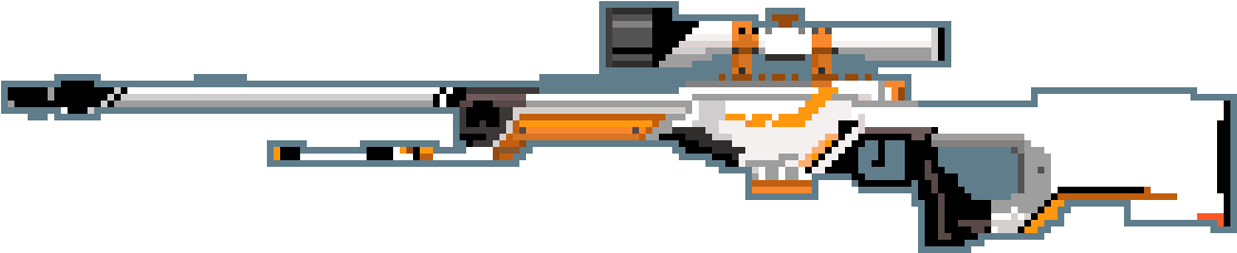 Asiimov Awp - Sniper Rifle (1200x480), Png Download