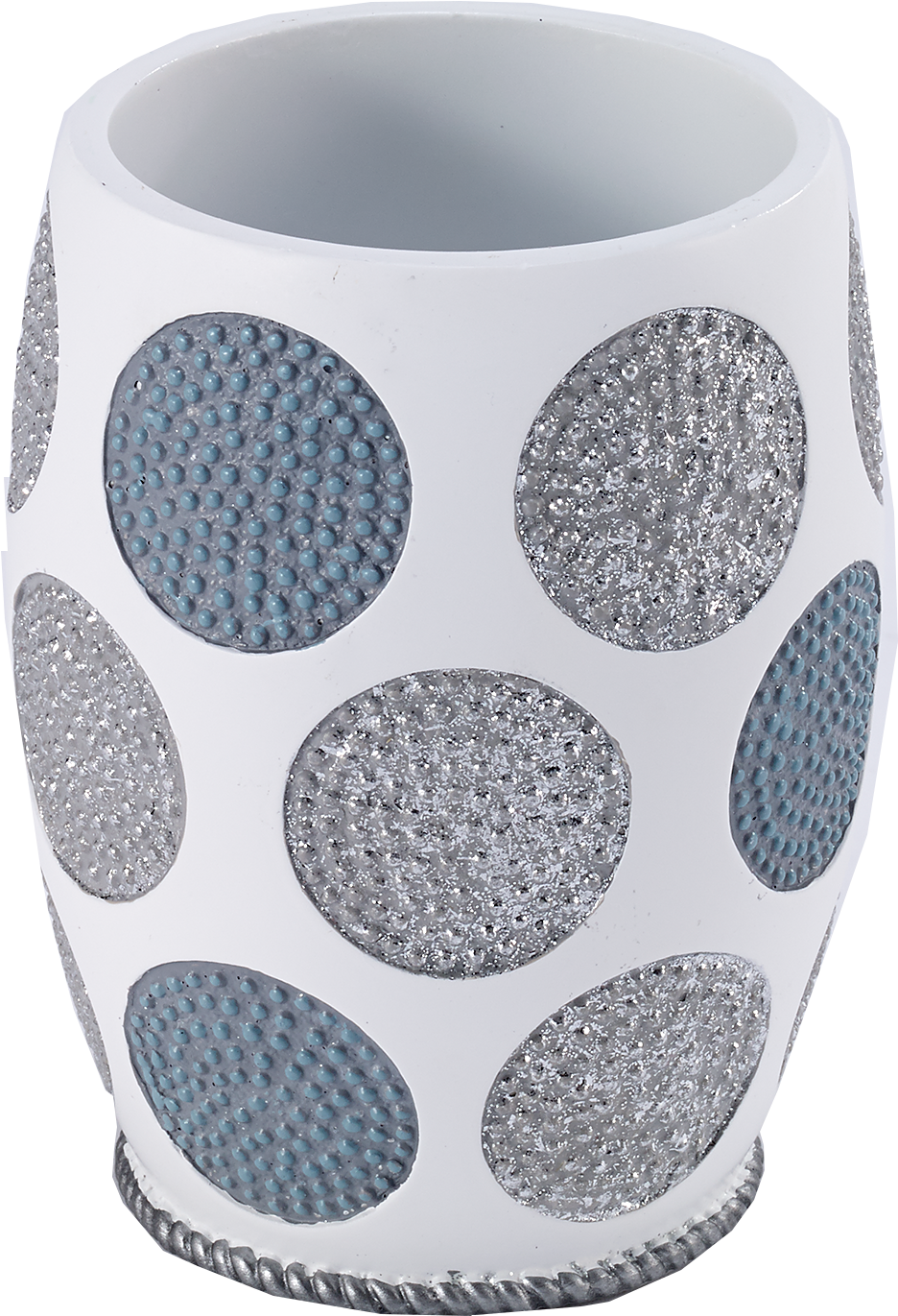 White - Avanti Dotted Circle Tumbler - Blue (1800x1800), Png Download