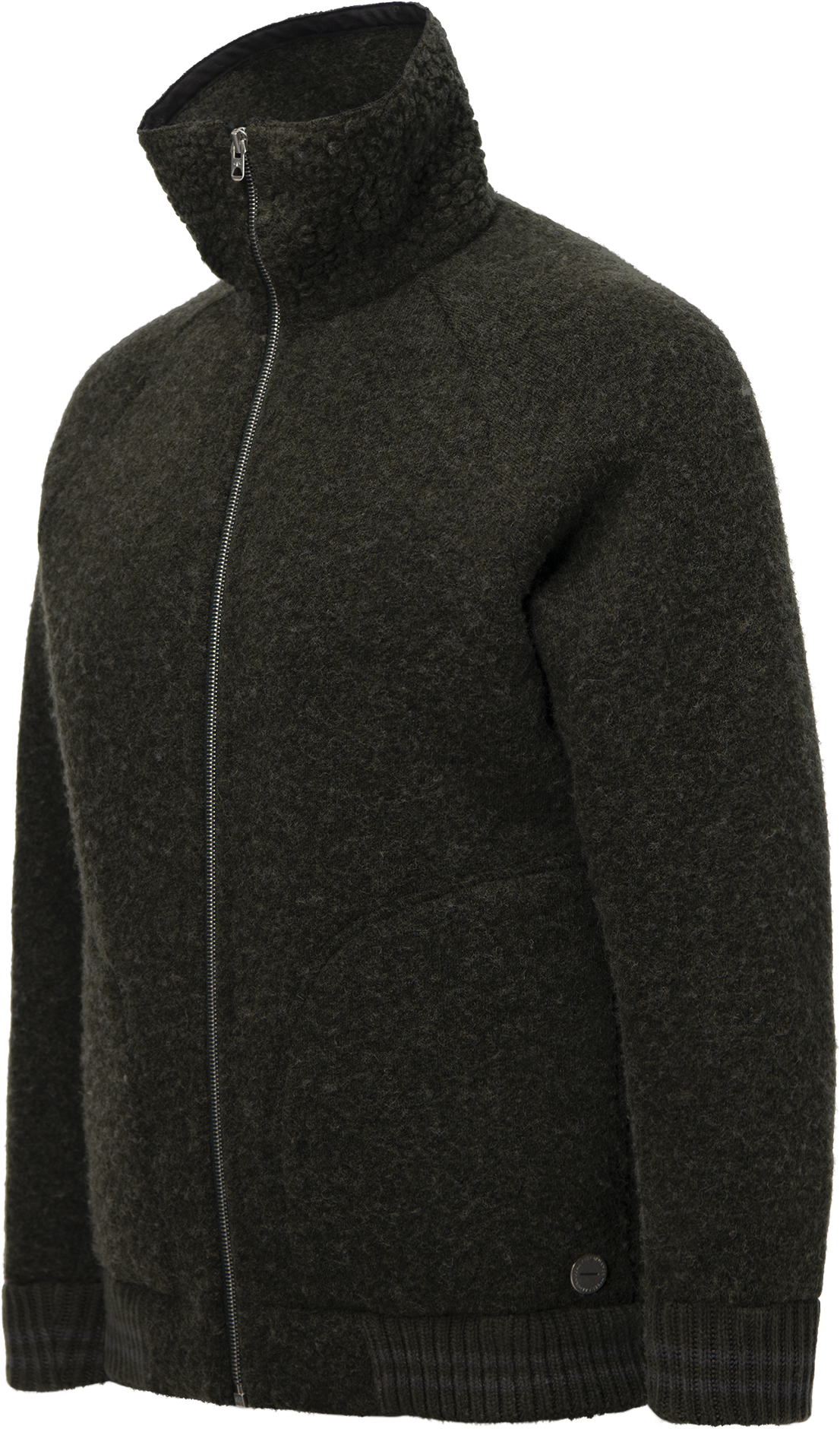 Wool Fleece Zip Base Camp Green (1500x2000), Png Download