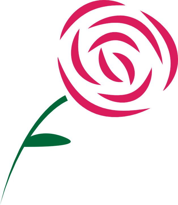 Vectores Rosas Png - Simple Rose (628x720), Png Download
