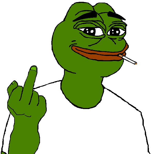 Pepe Transparent Biz Business Finance Search - Pepe The Frog Fuck You (616x596), Png Download