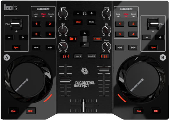 Djcontrol Instinct - Hercules Dj Console Instinct (800x450), Png Download