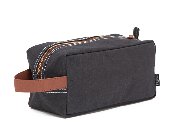 Dopp Travel Case - Maika Dopp Canvas Travel Case (waxed Black) (600x600), Png Download