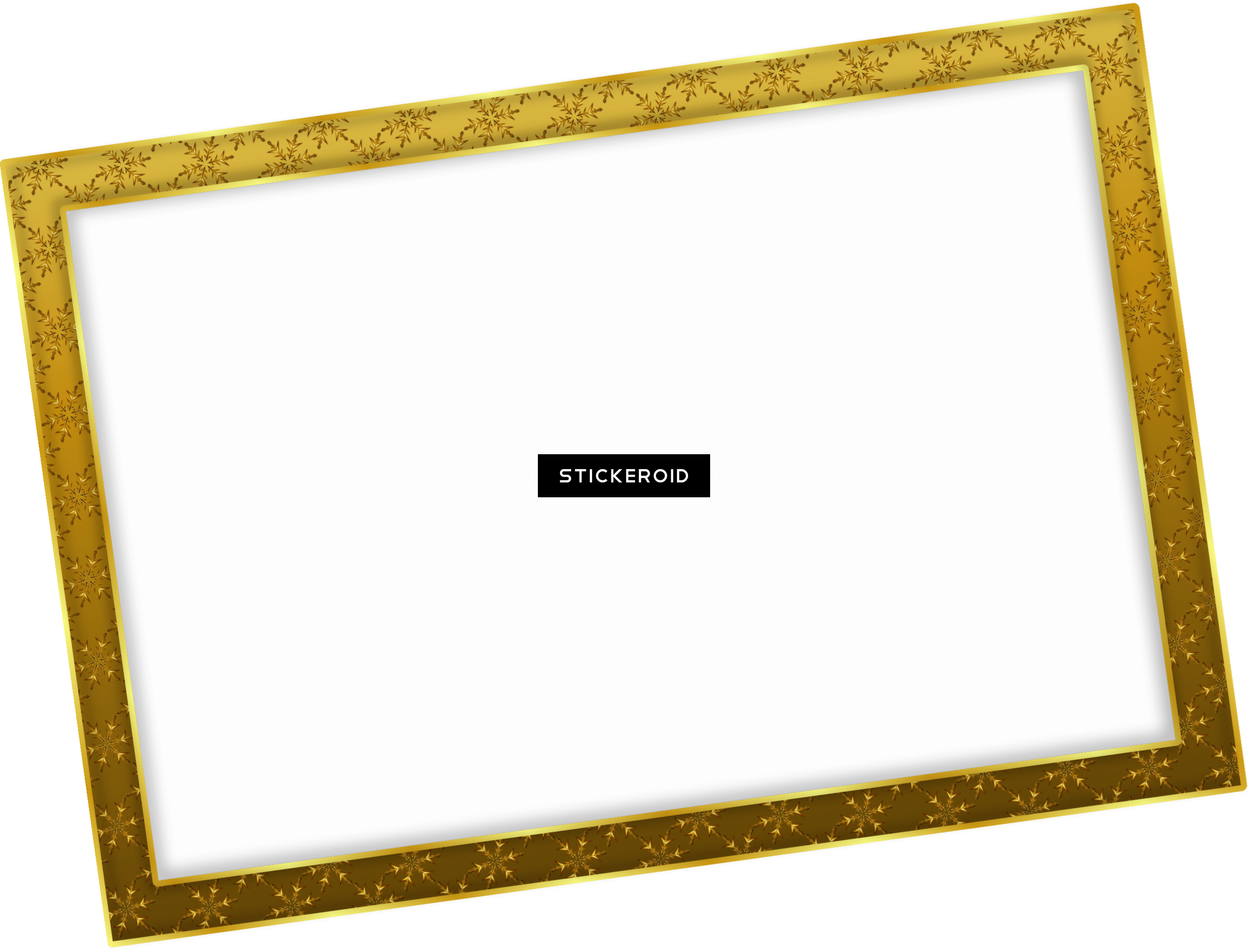 Gold Frame - Ivory (2608x1989), Png Download