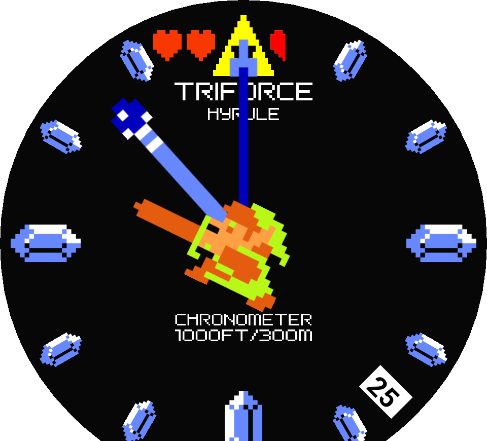 Triforce Chronometer Watch Face Preview (960x870), Png Download