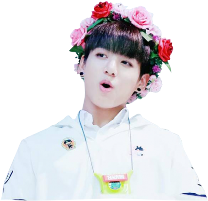 #flowers #jungkook #jeon Jungkook #bts - Jungkook With Flower Crown (700x466), Png Download