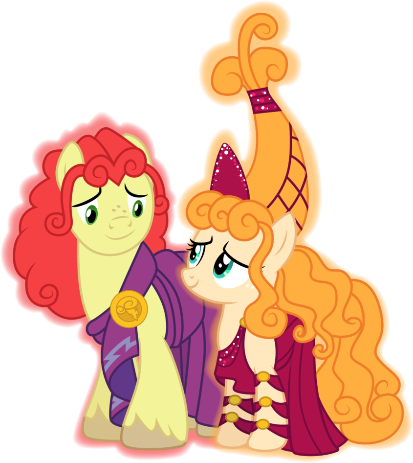 Bright Mac And Pear Png Free Library - Mlp Bright Mac And Buttercup (845x946), Png Download