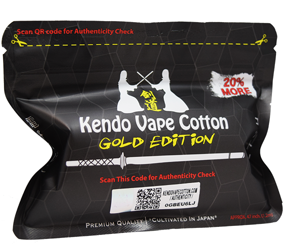 Cotton For Vape - Kendo Gold Edition Vape Cotton (800x533), Png Download