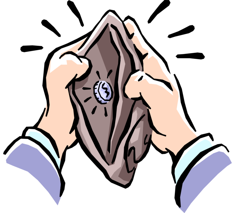 Hands Open Vector Illustration - Empty Wallet Clipart (779x700), Png Download