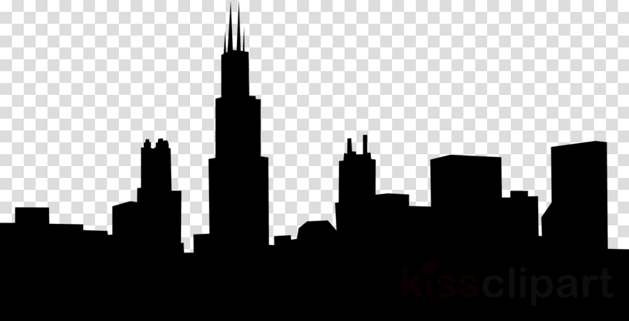 Chicago Skyline Png Clipart Chicago Skyline Clip Art (900x460), Png Download